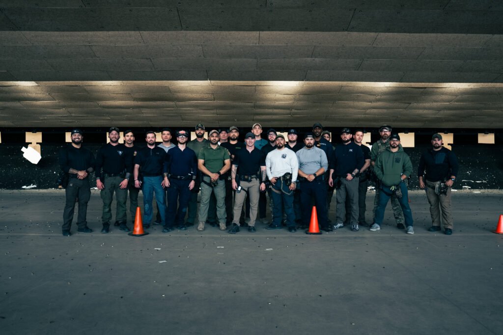 Full class group photo at Achilles Heel Tactical training Georgetown Texas Police Department